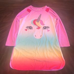 Wonder Nation Girls Large 10/12 Nightgown (Unicorn)